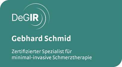 Zertifizierter Spezialist für minimal-invasive Schmerztherapie