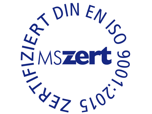 MS Zert Zertifikat Din En Iso 9001 2015
